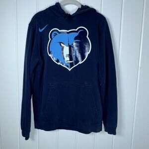 Nike Memphis Grizzlies Hoodie Size Large Navy Blue NBA Basketball Pullover